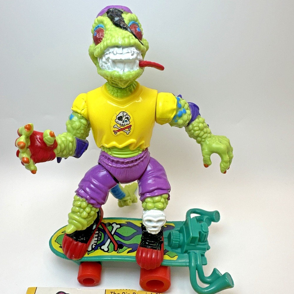 Vintage 1990 TMNT Mondo Gecko Complete w/ File Card Teenage Mutant Ninja Turtles - Picture 2 of 15